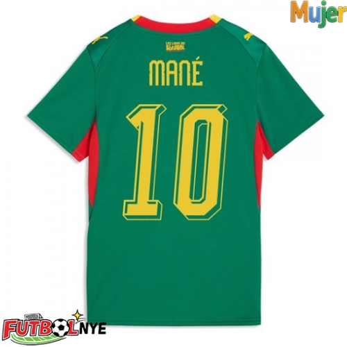 Camiseta Senegal Sadio Mane #10 Visitante Equipación para mujer Mundial 2026 manga corta